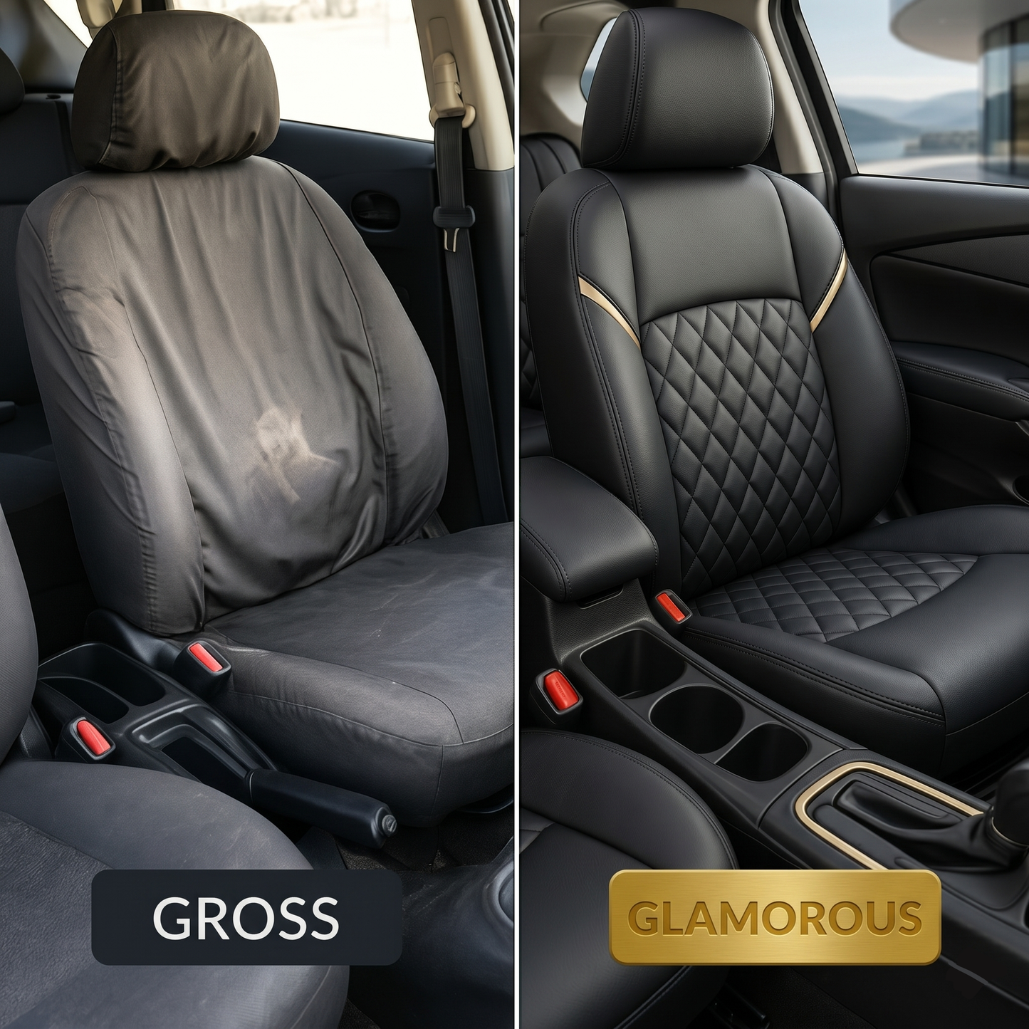 LuxFittings™ Premium PU Leather Seat Covers
